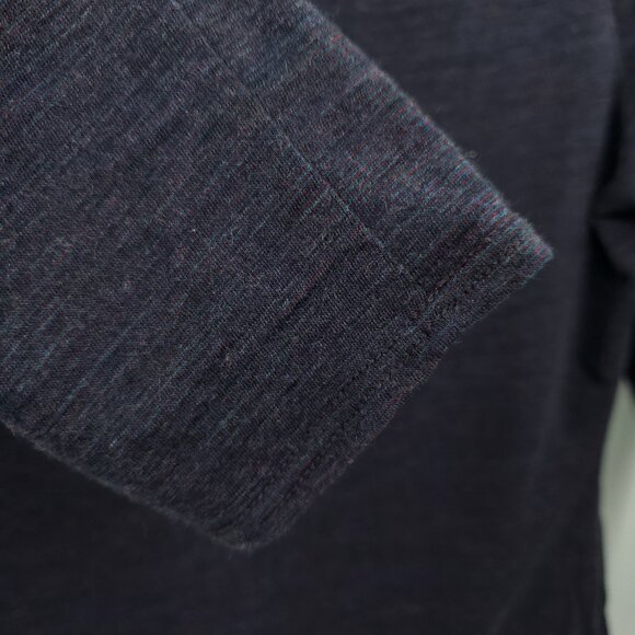 Seg'ments 100% Merino Wool V-Neck Long Sleeve Base Layer Top M Dark Purple - Picture 9 of 15